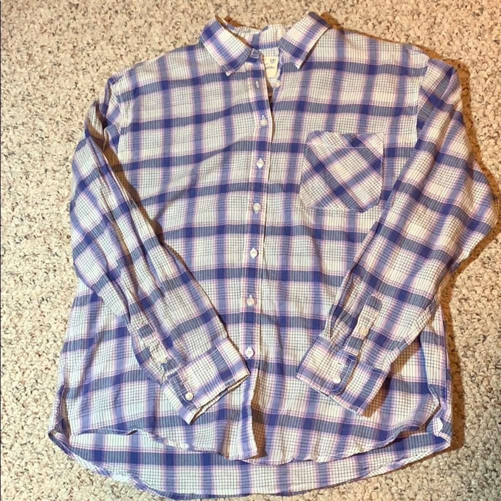 Light button up plaid—-American Eagle